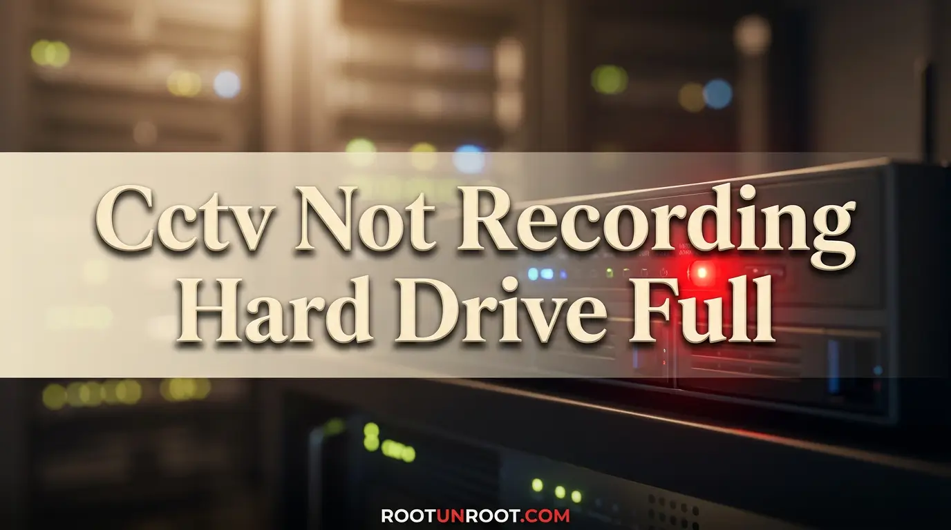 Cctv Not Recording Hard Drive Full-FI