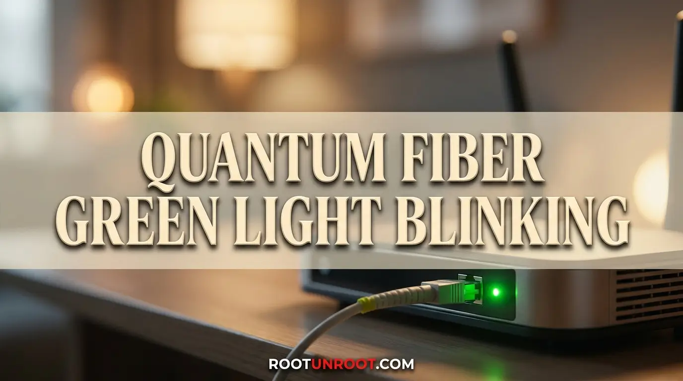 Quantum Fiber Green Light Blinking-FI