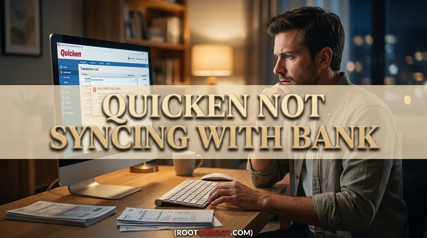 Quicken Not Syncing With Bank-FI